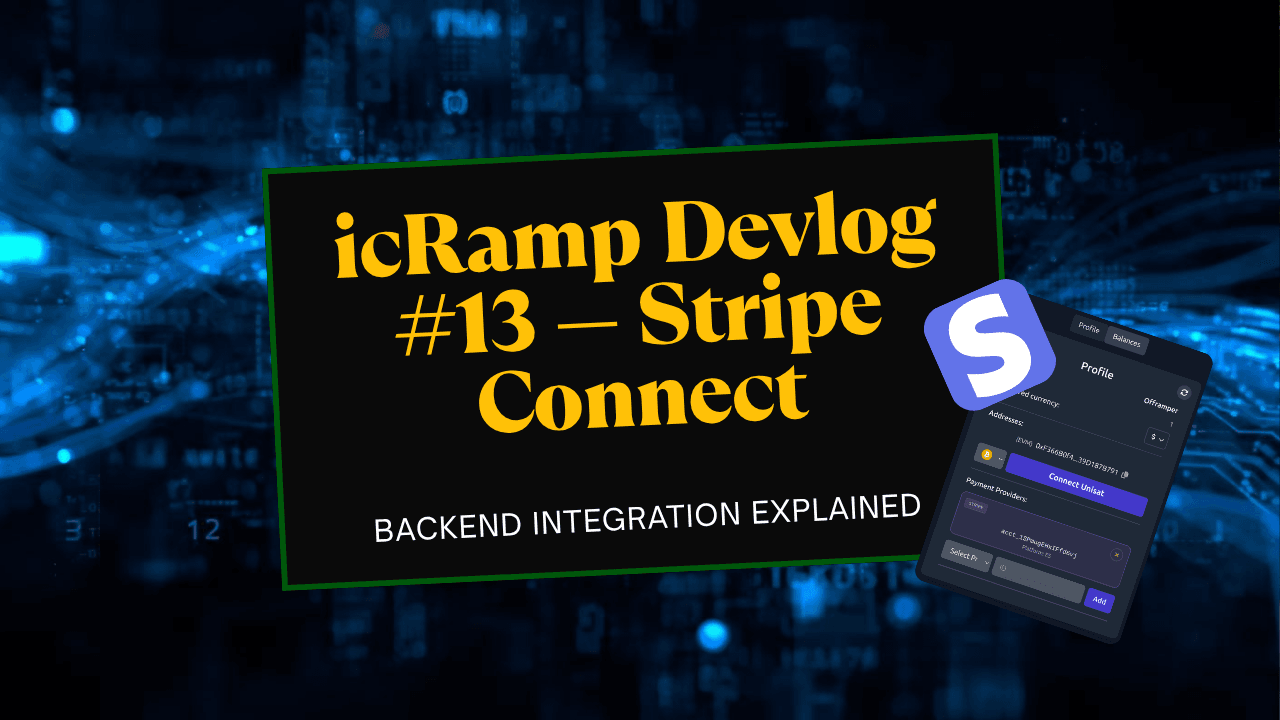 icRamp Devlog #13 — Stripe Backend (Connect + Checkout)
