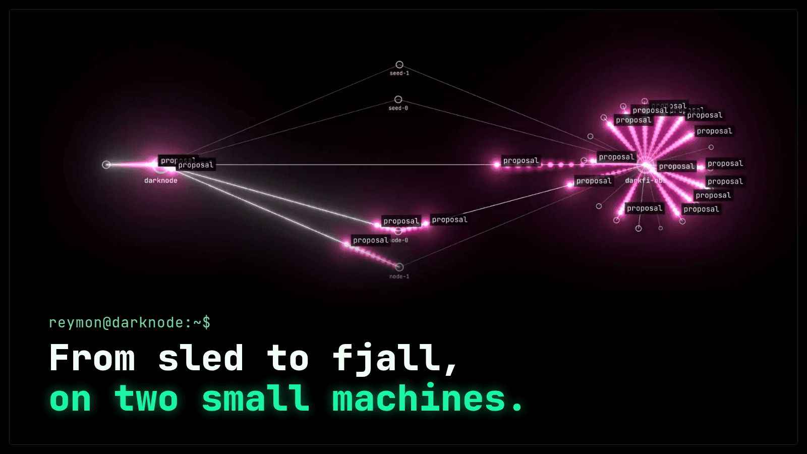A Memory Budget on Two Small Machines: a DarkFi Node from sled to fjall